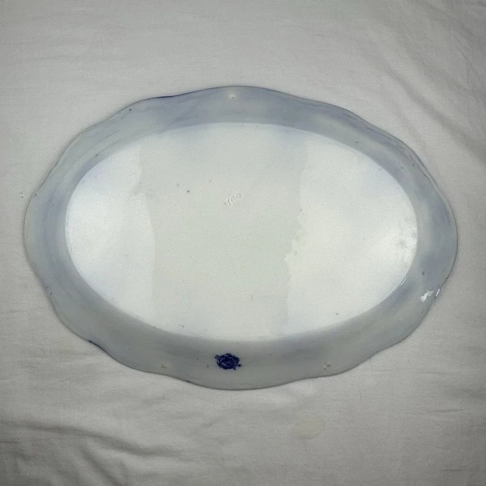 Antique Furnivals Lorne Flow Blue‎ Platter 16